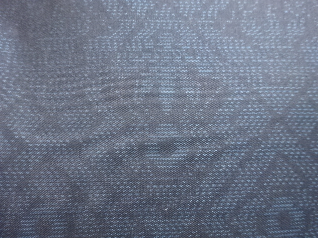 JAPANESE KIMONO / ANTIQUE KIMONO / SILK / DORO OSHIMA TSUMUGI / WOVEN DIAGONAL GRID